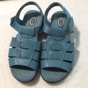 Dr Scholl’s blue Velcro sandals Double Advanced comfort series size 6